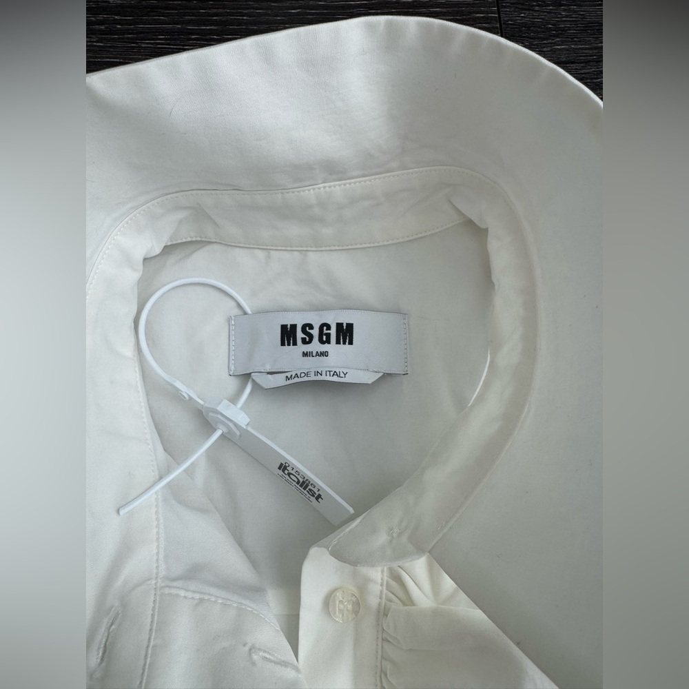 MSGM ruffle detail shirt dress IT 40 - Picture 8 of 9